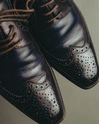“Alberto Guardiani” 00’s-10’s Full brogue leather derby shoes
