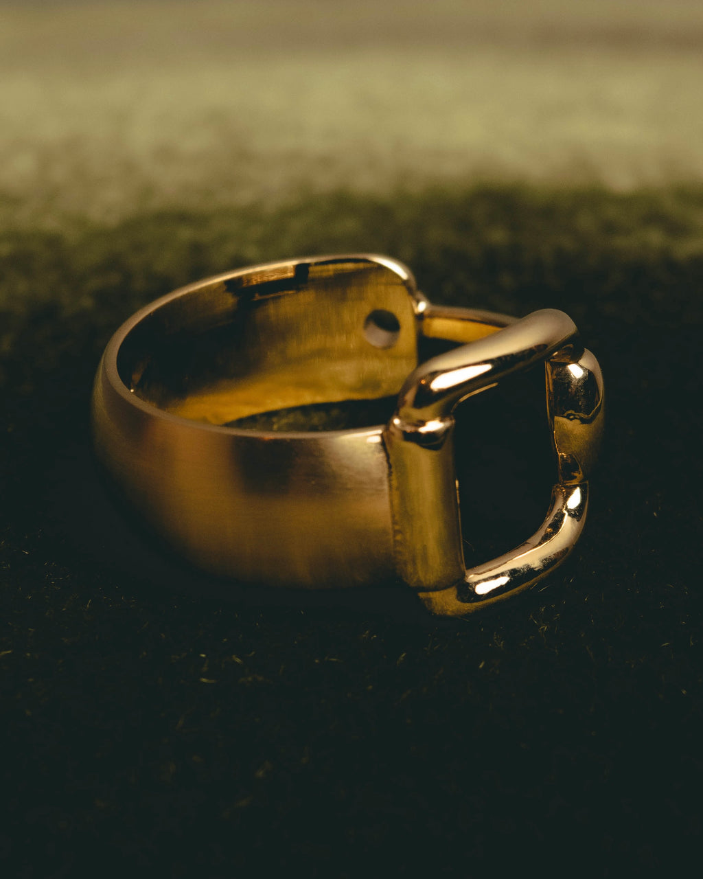"GUCCI" 80's-00's Iconic horsebit scarf ring