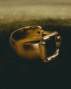 "GUCCI" 80's-00's Iconic horsebit scarf ring