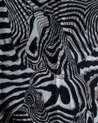 "HERMES" Zebra abstract print Carre 90 silk scarf