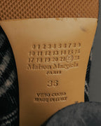-SPECIAL- "Maison Margiela"2015's Tabi striped fabric ankle boots