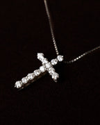 Pre-Loved/ Diamond(0.50ct) Cross Top Platinum Necklace