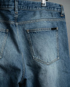 -SPECIAL- “SAINT LAURENT” 2023’s Long extreme baggy faded denim jeans
