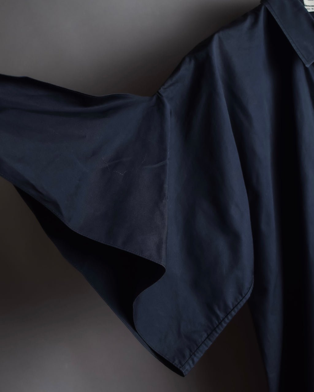 "HERMES" Gaultier period twisted sleeve cotton shirt