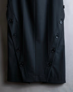 "NINA RICCI" Side button detail cropped length skirt