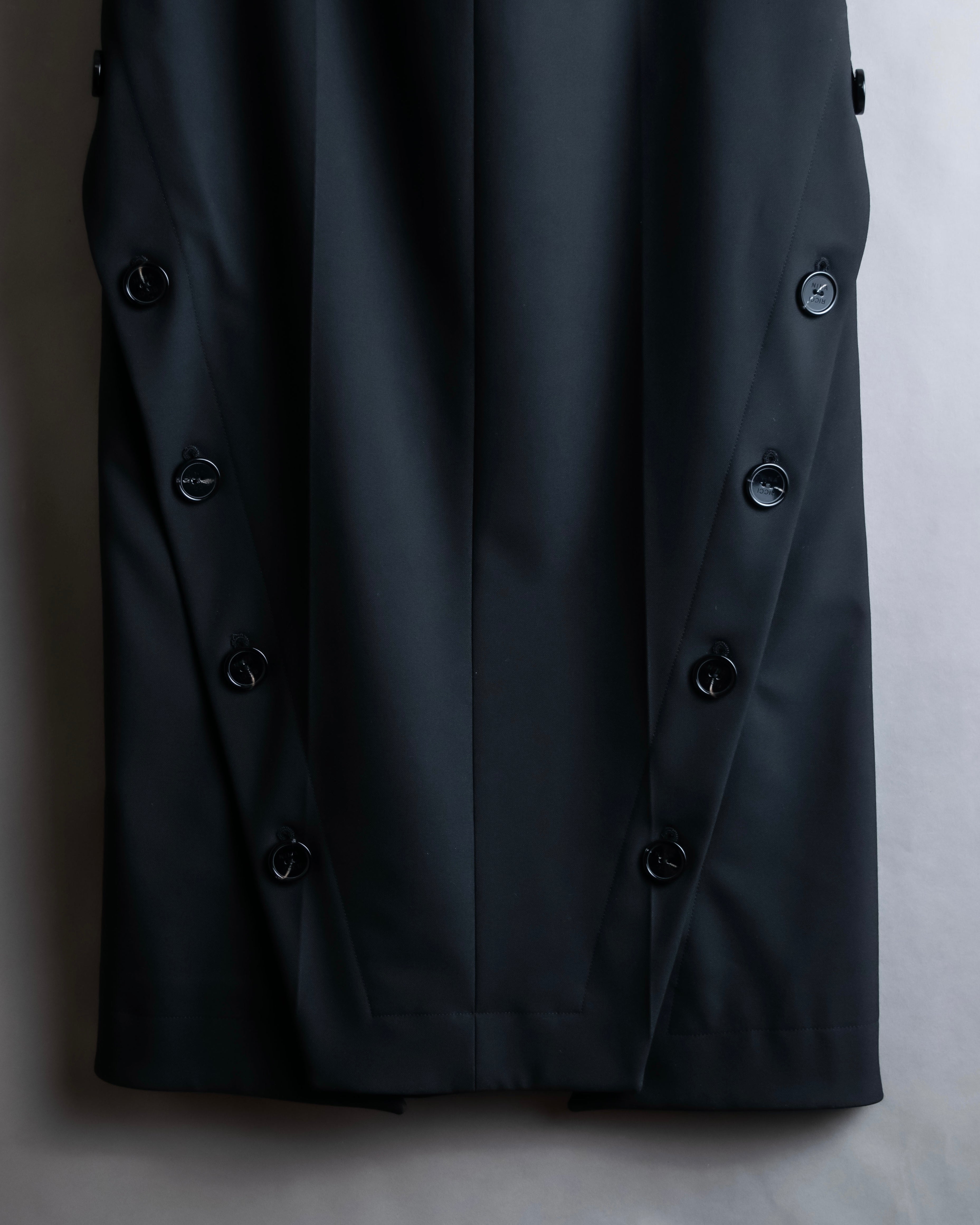 "NINA RICCI" Side button detail cropped length skirt