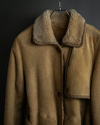 "LOEWE" 90's Panel-switched design mouton shearling coat