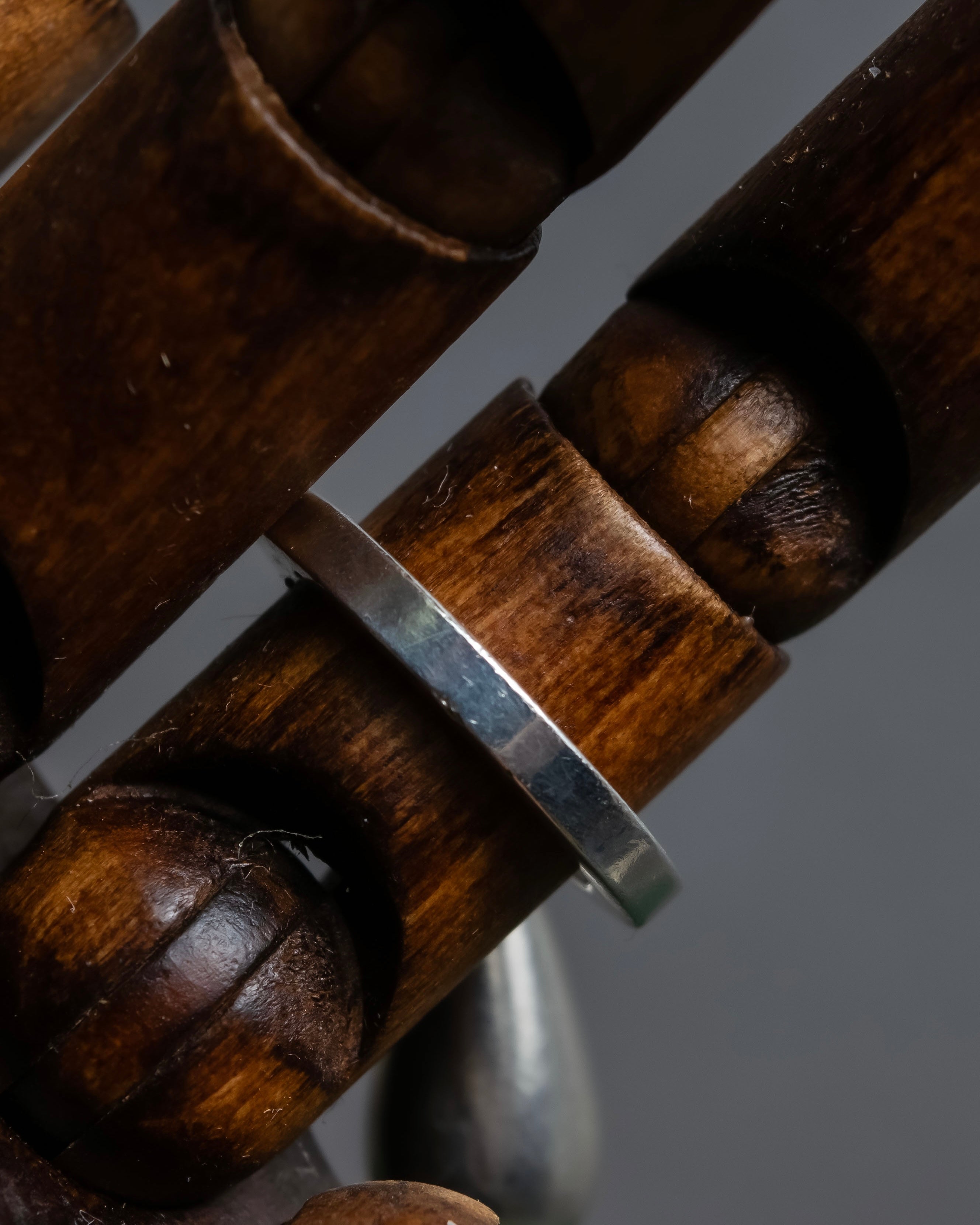 "GUCCI" Teardrop motif silver ring