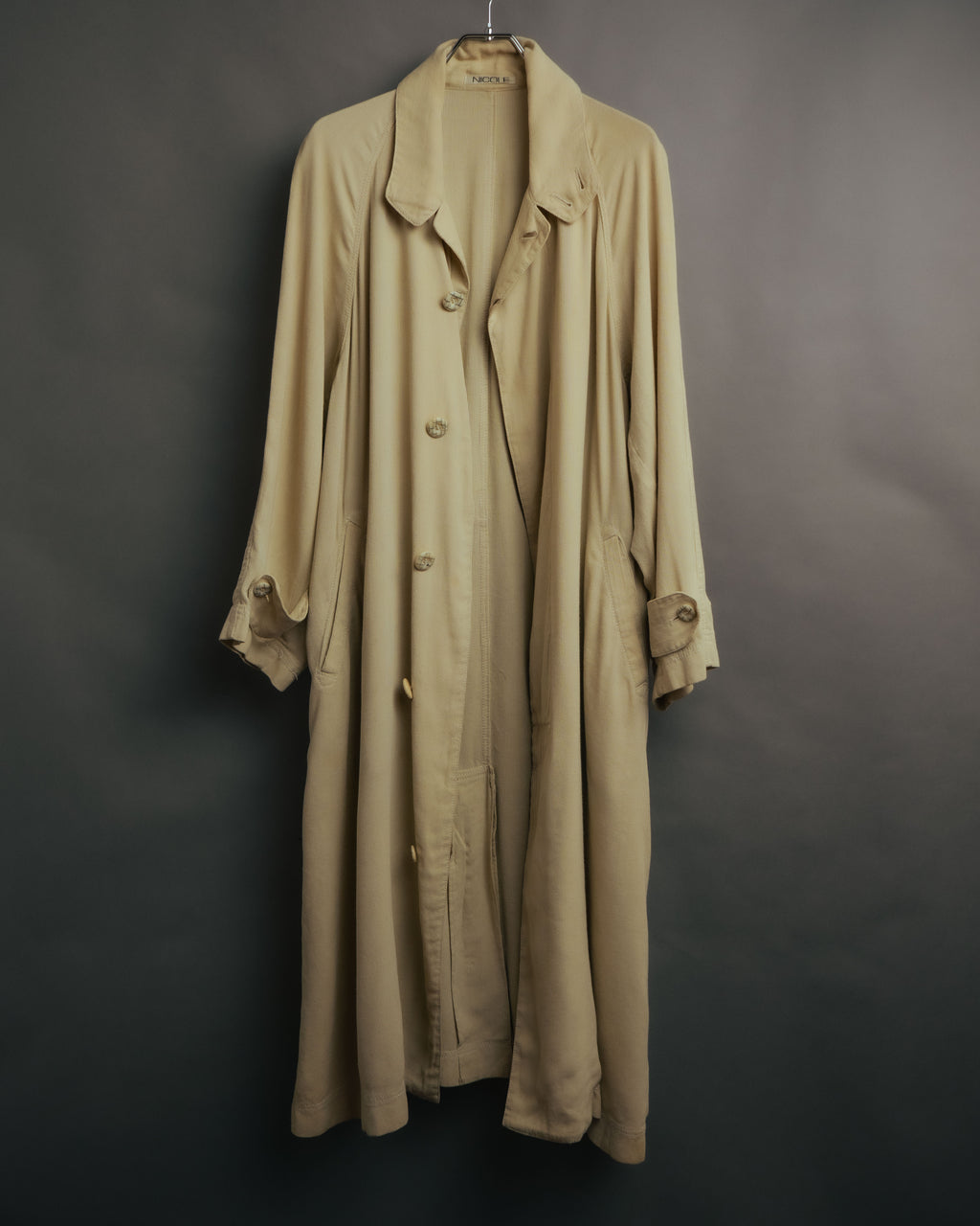 -MOOD Vintage Collections- 80’s-90’s Silk rayon drape long coat