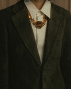 -SPECIAL- "GUCCI" 90’s Tom ford design suede tailored jacket