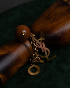 "YVES SAINT LAURENT" LOVE typography &amp; Cassandra motif design bracelet