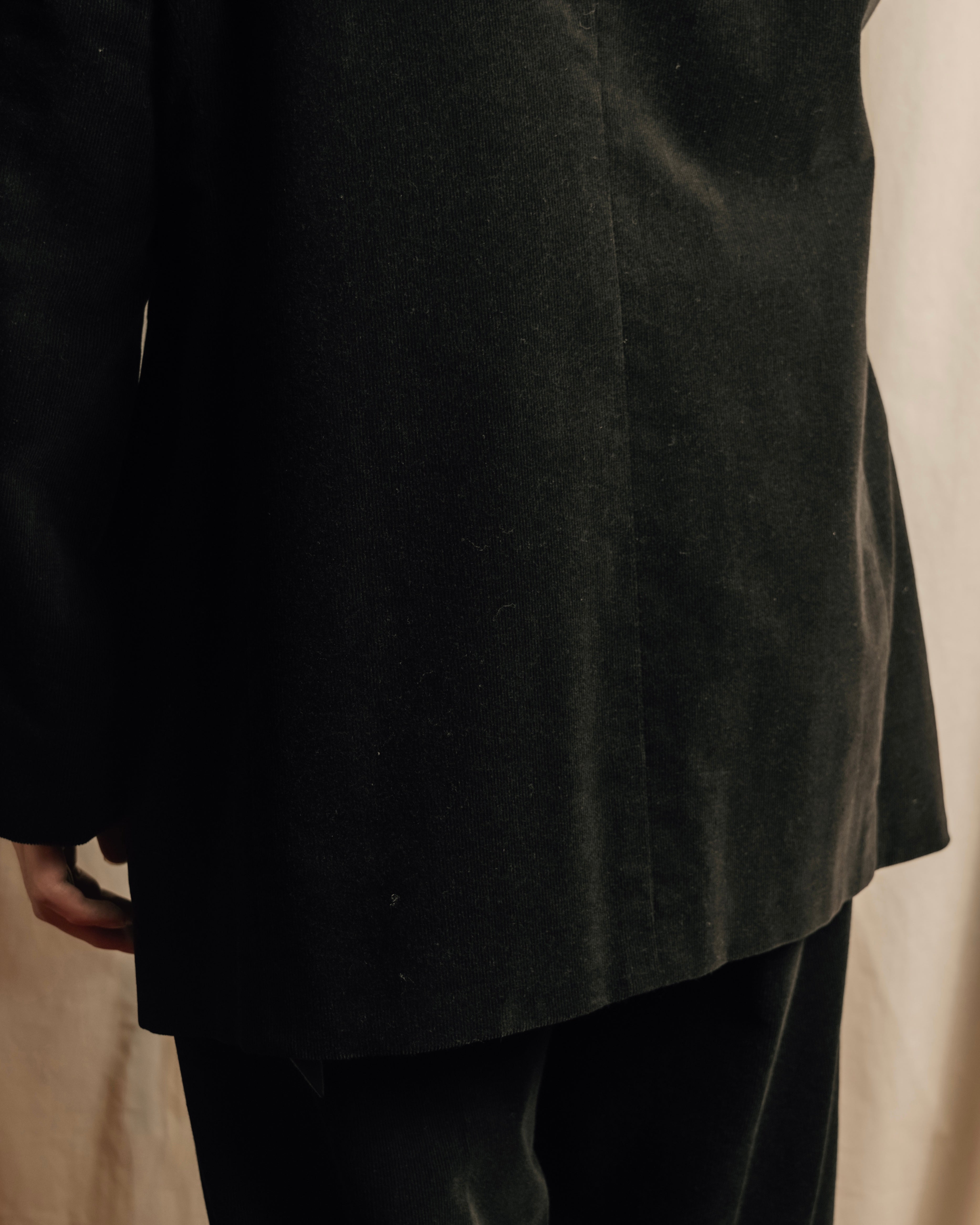 "ARMANI COLLEZIONI" Black corduroy relaxed set up