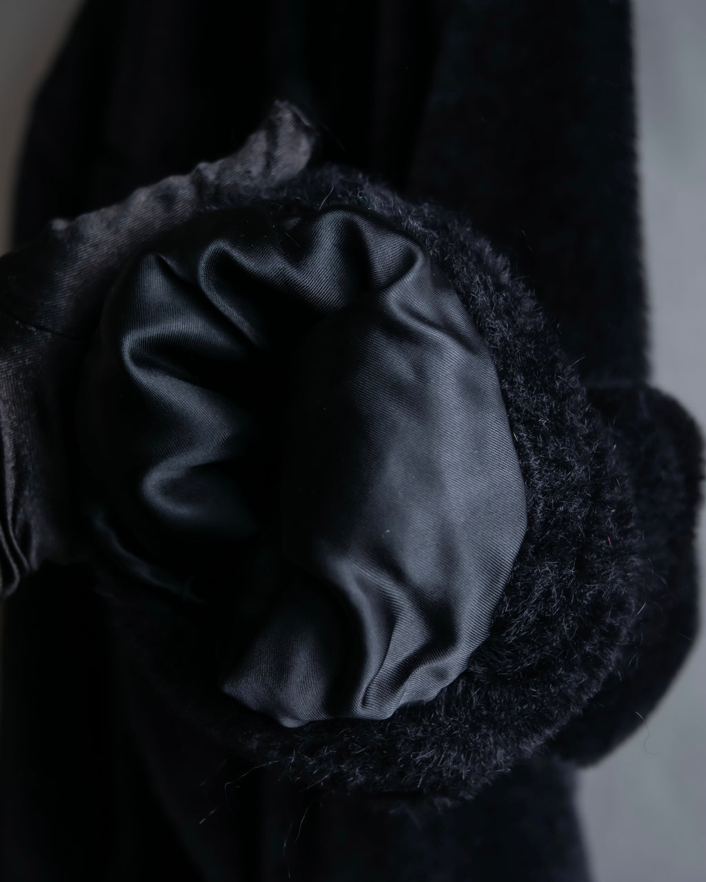 "GUCCI" 80's Gold button design brushed wool long chester coat