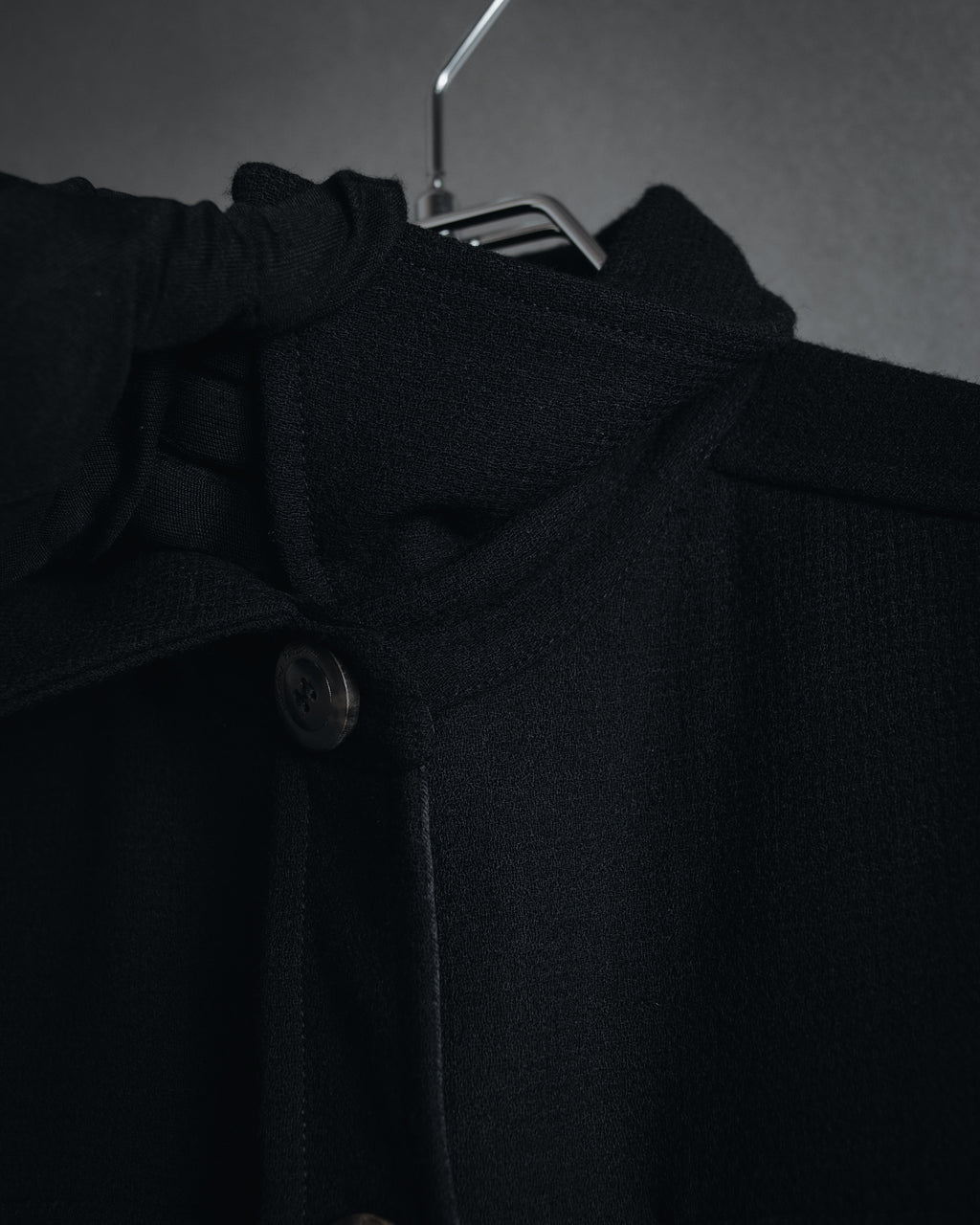 "Salvatore Ferragamo" 90’s signature engraved buttons wool shirt jacket