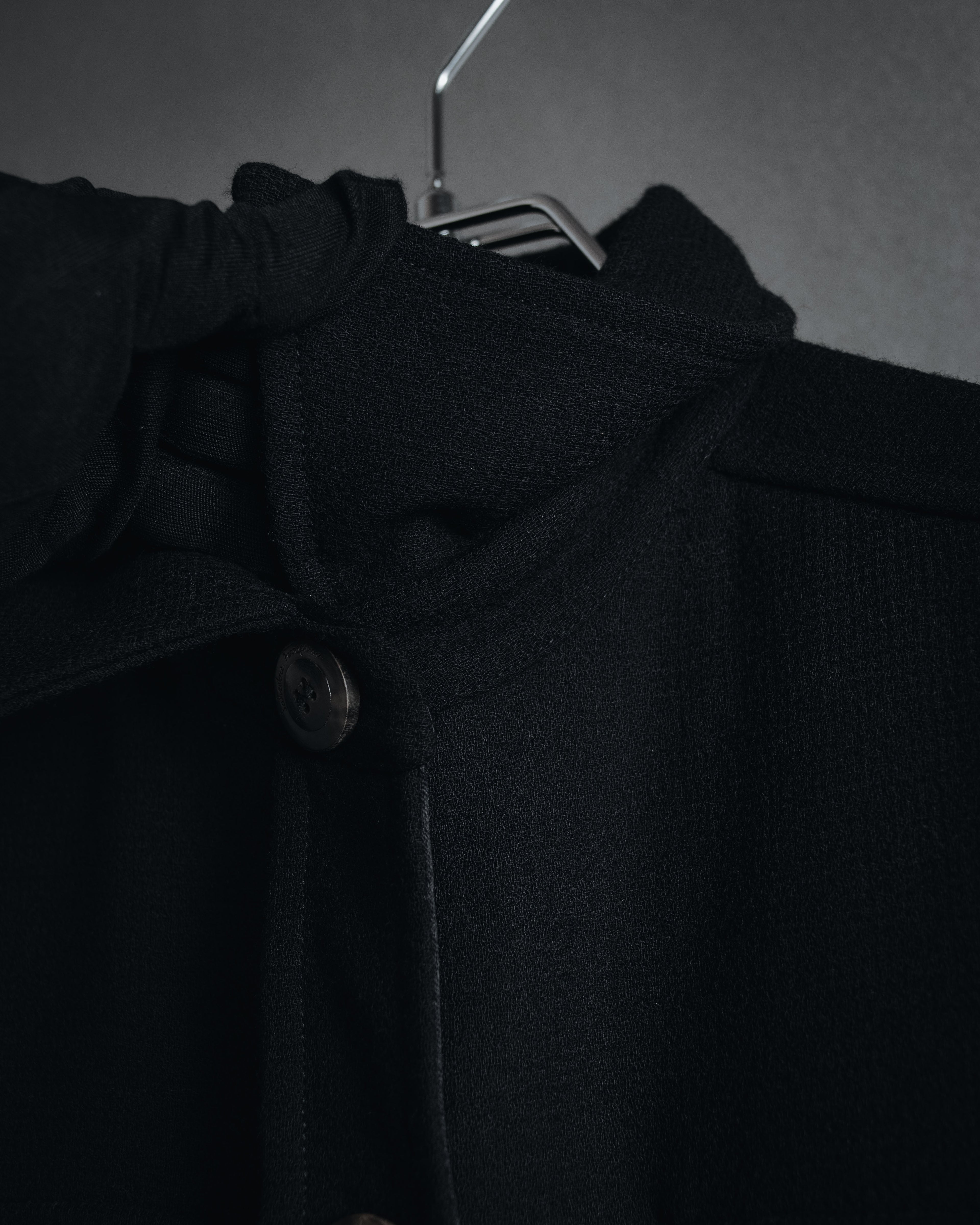 "Salvatore Ferragamo" 90’s signature engraved buttons wool shirt jacket