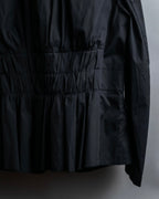 "PRADA" gathered detail cotton tailored jacket