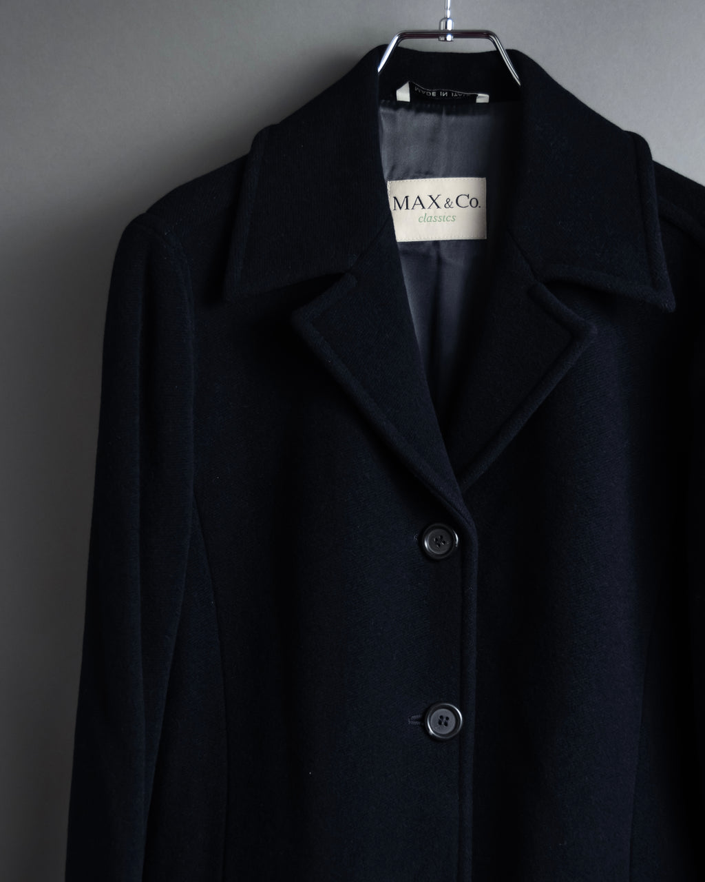 "MAX&Co." Straight fitting super maxi-length chester coat