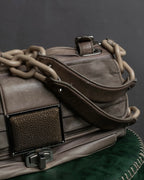 "BALENCIAGA" Three-way chain leather shoulder bag