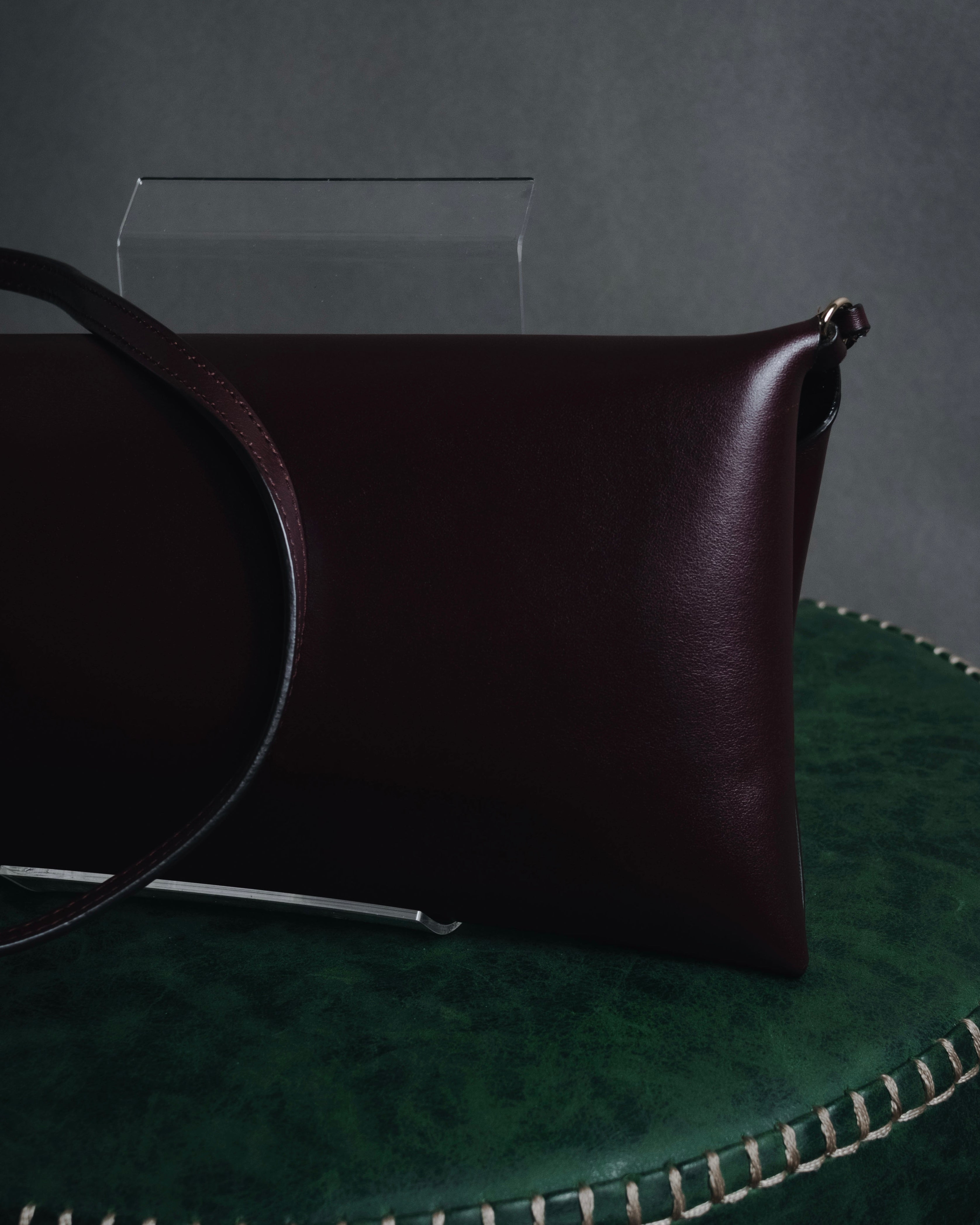 "JIL SANDER" 2018- Minimal Folded leather pochette bag