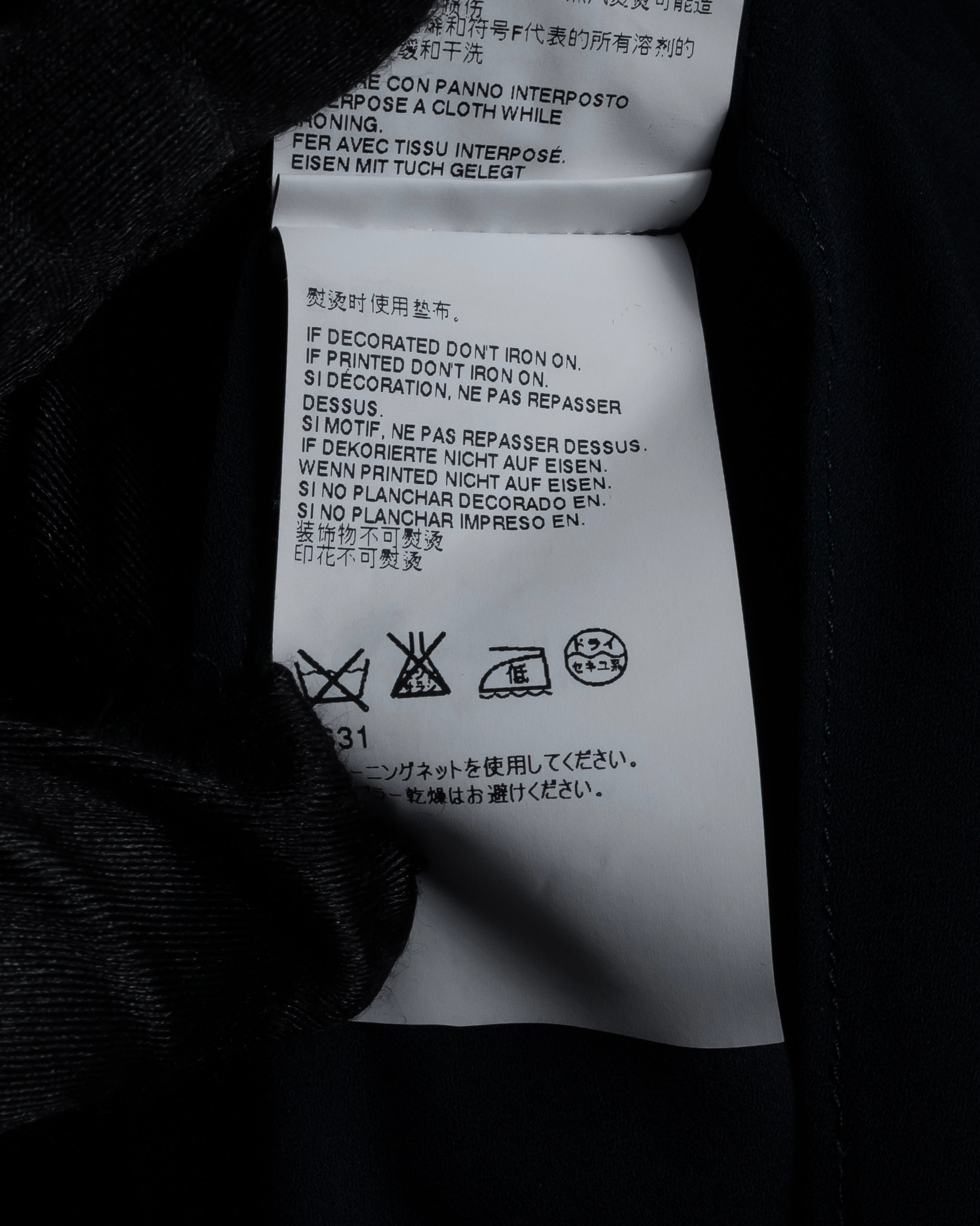 "Maison Margiela" 16SS Bow tie draping shirt