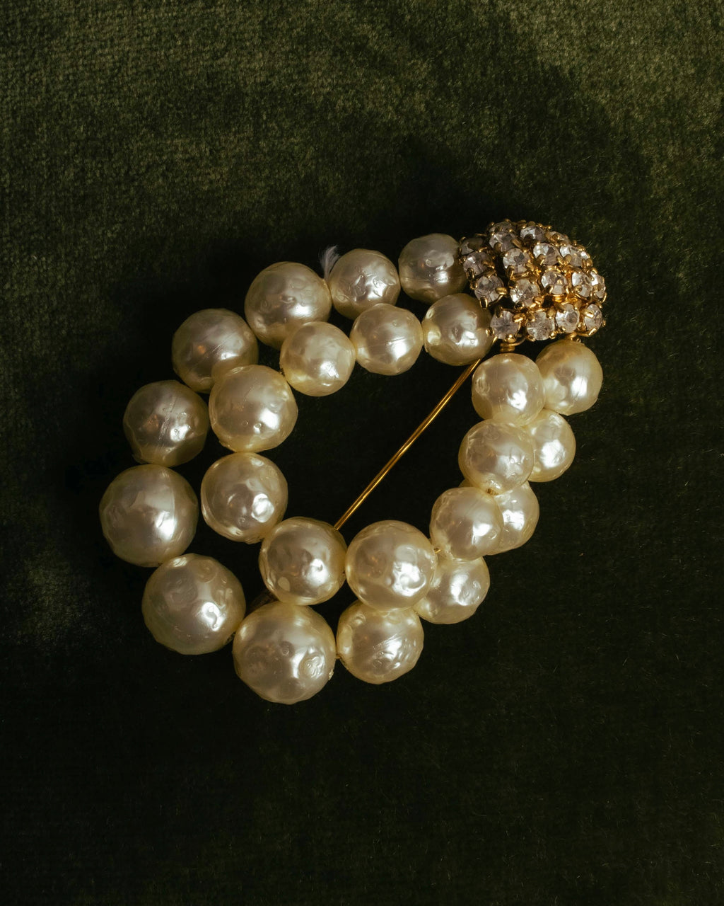 “Christian Dior” 70’s-80’s Boutique pearl rhinestone brooch