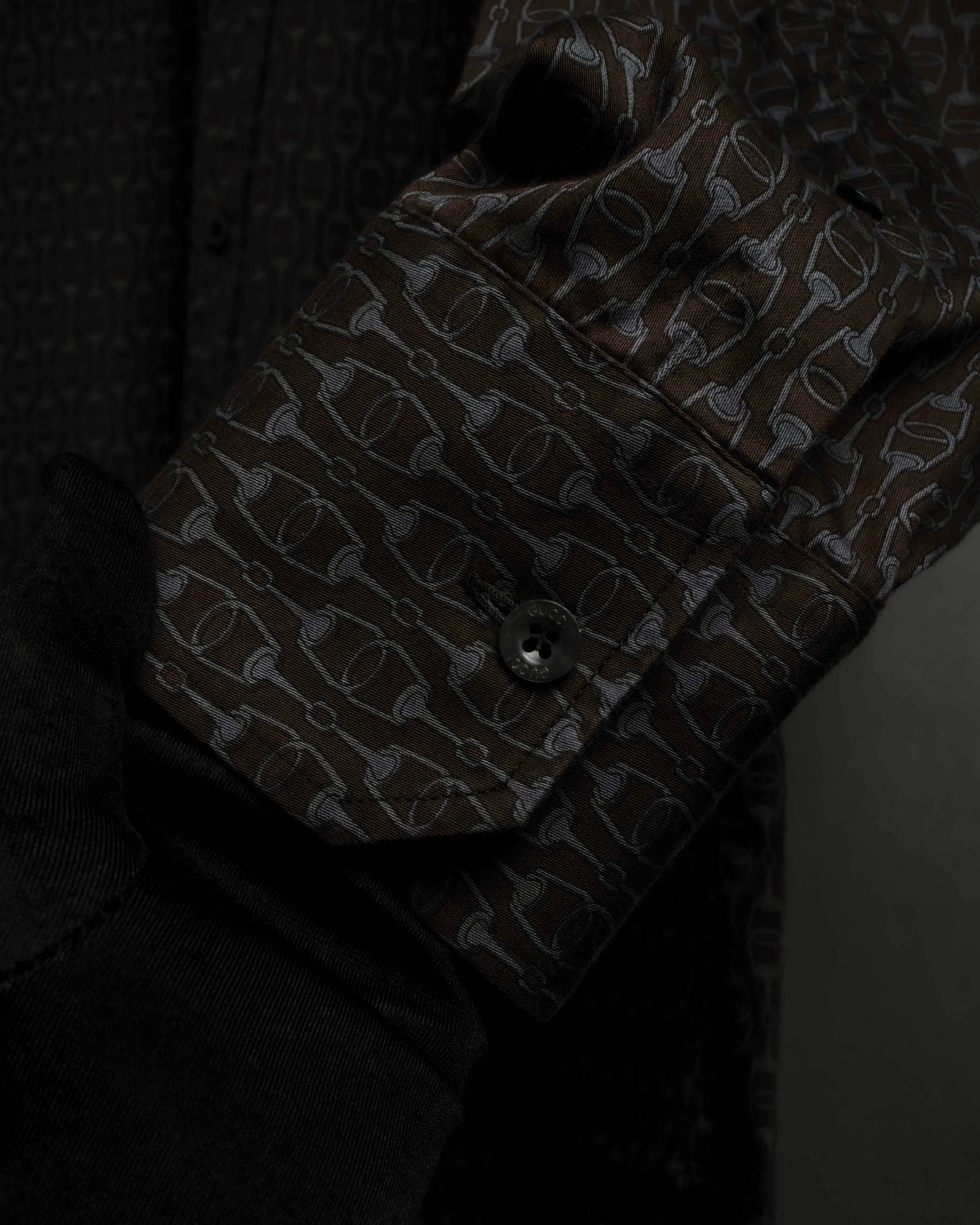 "GUCCI" Horsebit pattern shaped shirt