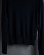 "CELINE" Hedi Slimane design compact silhouette wool knit