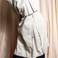 "MARILYN DE PEREL" Covered button detail  Ivory feminine trench coat