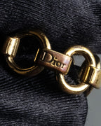 "Christian Dior" Pearl charm top chain link arm ring