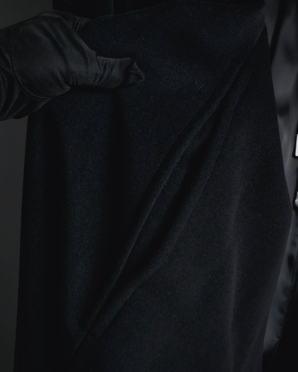 "Max Mara" 90’s-00’s Stand collar belted coat