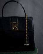 “CELINE” Early 80’s equestrian hardware top-handle bag