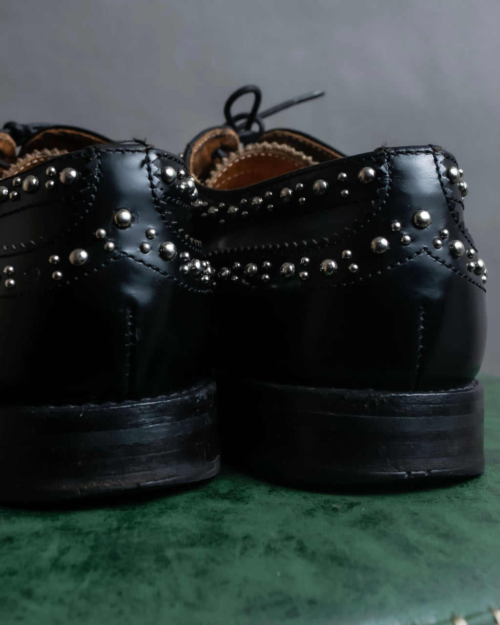 "Church's" Silver stud design wingtip derby shoes