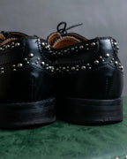 "Church's" Silver stud design wingtip derby shoes