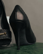 “GUCCI” 90’s-00’s Horsebit open toe pumps