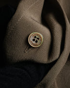 “HERMES” 2018-2024 Minimal band collar silk shirt