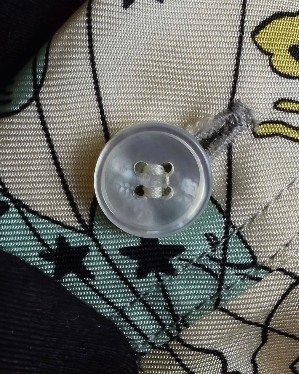 "HERMES" Margiela period Les Étoiles, Stars silk shirt