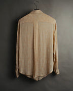 "FENDI" 80's-90's Draped rayon jacquard shirt