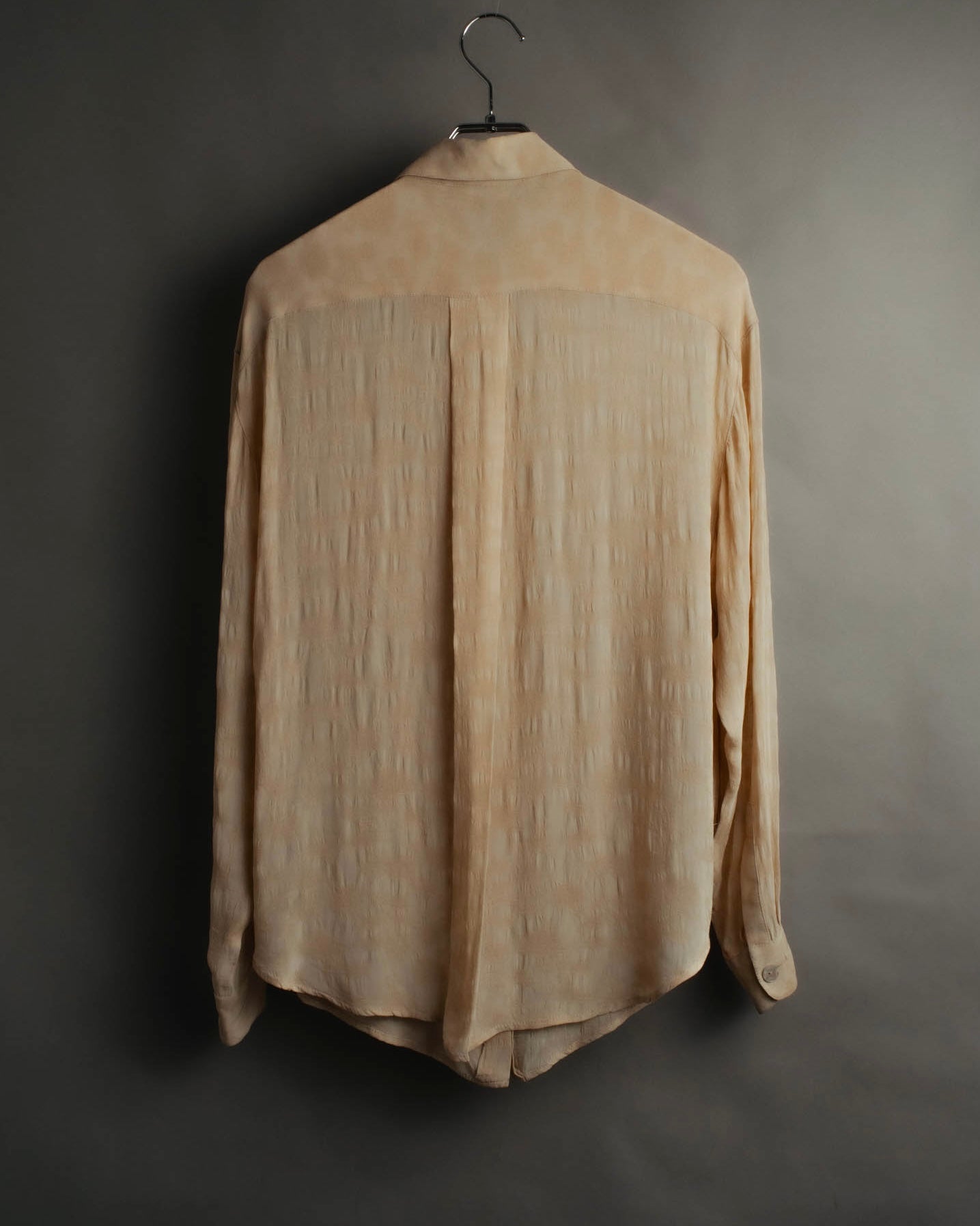 "FENDI" 80's-90's Draped rayon jacquard shirt