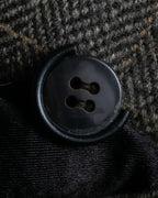 "BURBERRYS" Fine check pattern herringbone coat