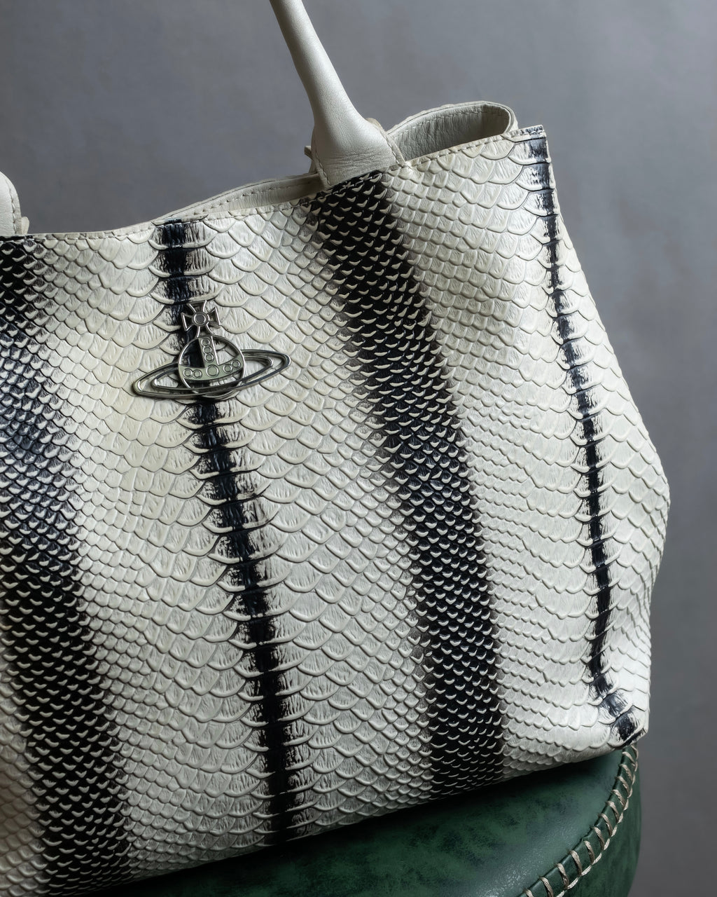 "Vivienne Westwood" Monotone python leather handbag