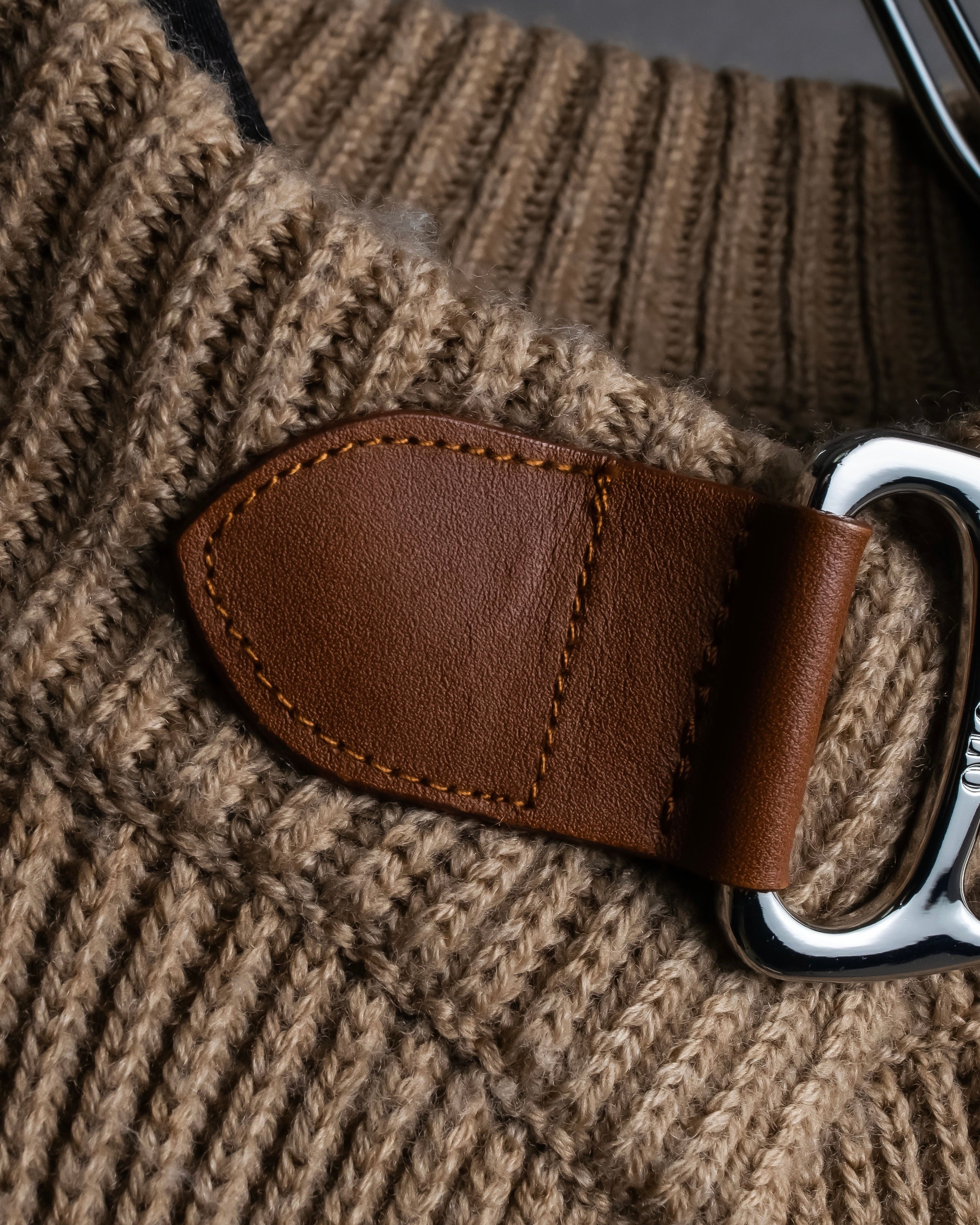 "POLO Ralph Lauren" Buckle closure design ribbed cardigan