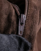 "LOEWE" Dark brown color gathered design wide pants