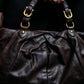 "MIU MIU" Pleated detail rounded boston grained leather 2way bag