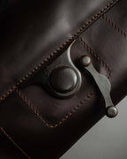 "Salvatore Ferragamo" Swivel crisp closure design leather one-handle bag