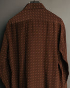 “GUCCI” 70’s horsebit monogram silk shirt