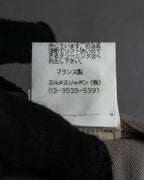 "HERMES" Margiela period silk wide straight slacks