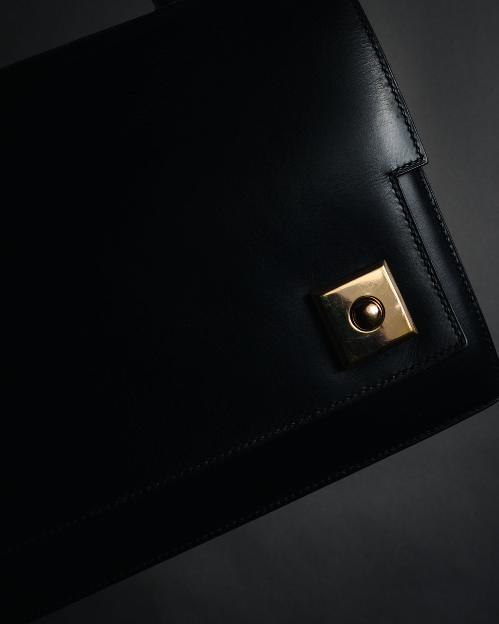 –SPECIAL– "HERMES" 60’s-70’s Box calf piano lock accordion bag