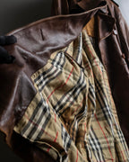 "Burberrys" Vintage-inspired leather oversized trench coat