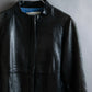 "PAUL SMITH" 100% sheep skin no collar leather jacket