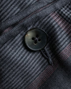 "GUCCI" Glen plaid wool wide tapered slacks